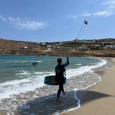 Experience at Paralia Korfos , Mikonos , Grece